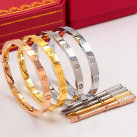 Cartier Classic  Love Bracelet 18K Gold Platinum Rose Gold 